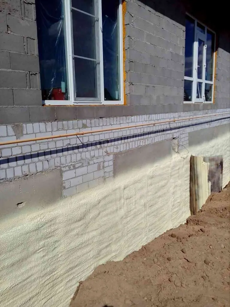 Утепление фундамента частного дома пенополиуретаном